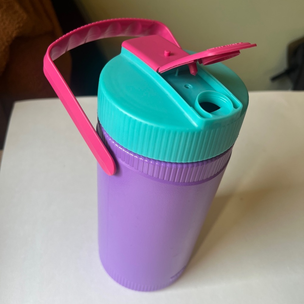 THERMOS Model 7948 90s Purple Pink Teal Vintage Water Cooler Retro Thermos Jug